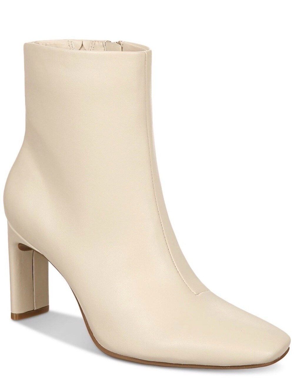 Alfani Cream Square-Toe Block Heel Ankle Boots